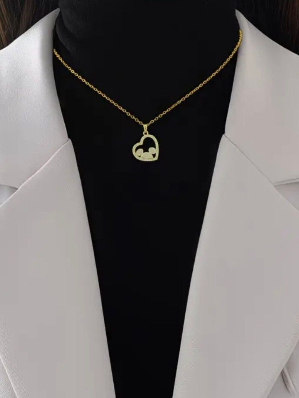 Mickey Mouse Gold Diamond Necklace - Picture 3 of 8